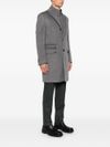 corneliani - Cappotto midi in lana monopetto - 2