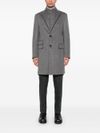 corneliani - Cappotto midi in lana monopetto - 3