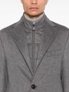 corneliani - Midi single-breasted wool coat - 4