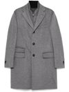 corneliani - Cappotto midi in lana monopetto