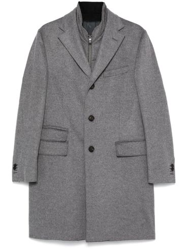 CORNELIANI - Cappotto midi in lana monopetto