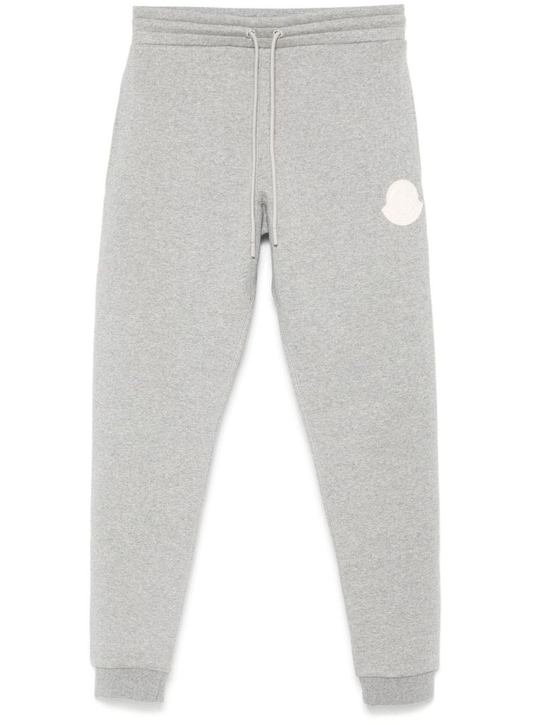 Moncler Cotton Sweatpants With Logo. In Grey