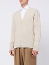 Beige wool cardigan with buttons