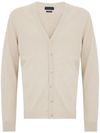 Beige wool cardigan with buttons