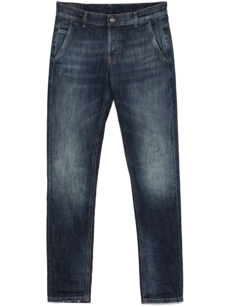 Shop Dondup Konor Slim Jeans In Cotton. In Blue