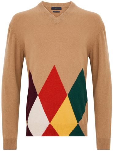 DANIELE FIESOLI - Wool sweater with diamond pattern