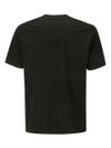 Black cotton T-shirt with logo.