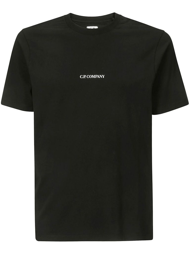 C.p. Company Black Cotton T-shirt With Logo.