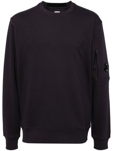 C.P. COMPANY - Crewneck cotton sweatshirt with lens