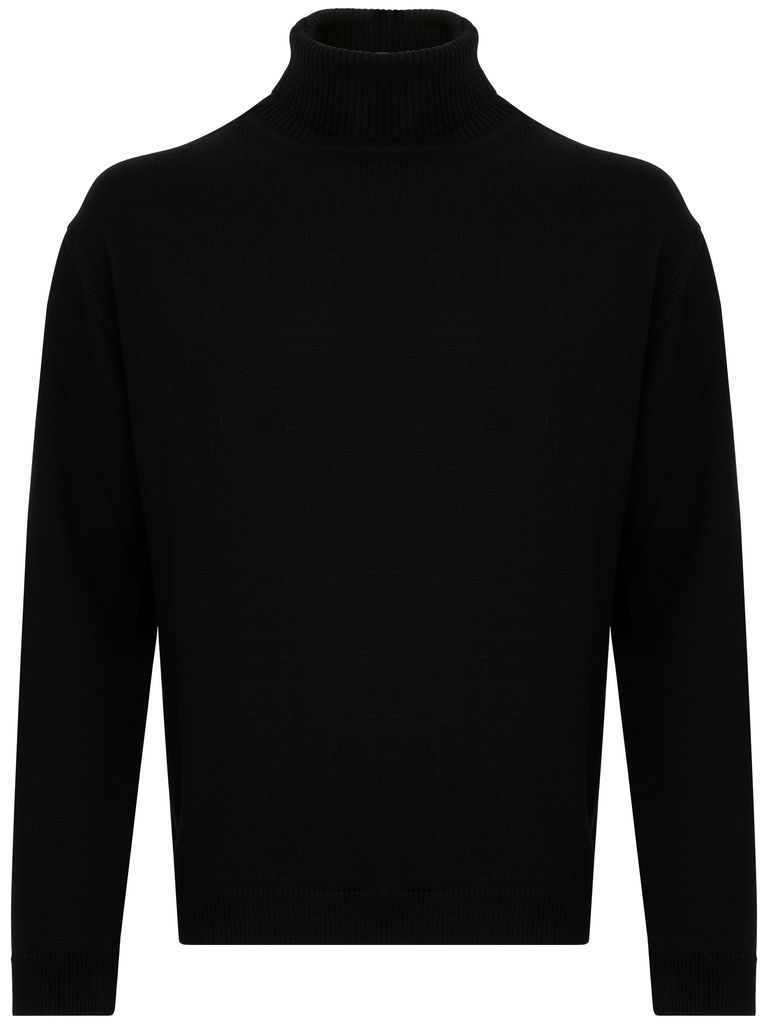 Shop Daniele Fiesoli High-neck Wool Sweater. In Black