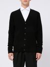 Black wool cardigan with buttons