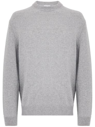 Maglia in cashmere grigio girocollo