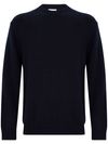 Blue cashmere crewneck sweater