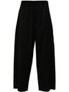 y3 - 3-Stripes sports pants in wool blend.