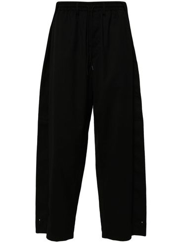 Y3 - 3-Stripes sports pants in wool blend.