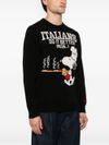 Heron crewneck sweater in wool with Snoopy