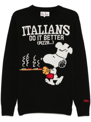 Maglione Heron girocollo con Snoopy in lana