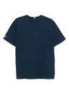 mc2 saint barth - T-shirt in cotone blu con ricamo frase - 1