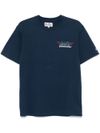 mc2 saint barth - T-shirt in cotone blu con ricamo frase