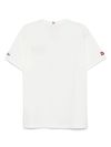 T-shirt in cotone bianco con ricamo