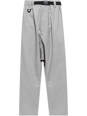 Y3 - Sports pants with belt and stripes.