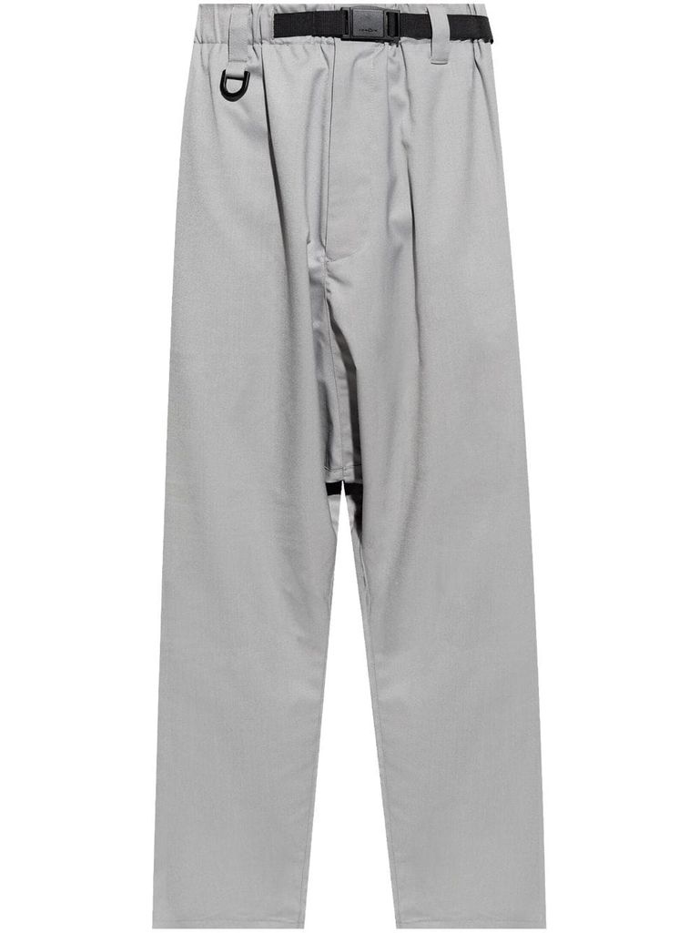 Shop Y-3 Sports Pants With Belt And Stripes. In Grey