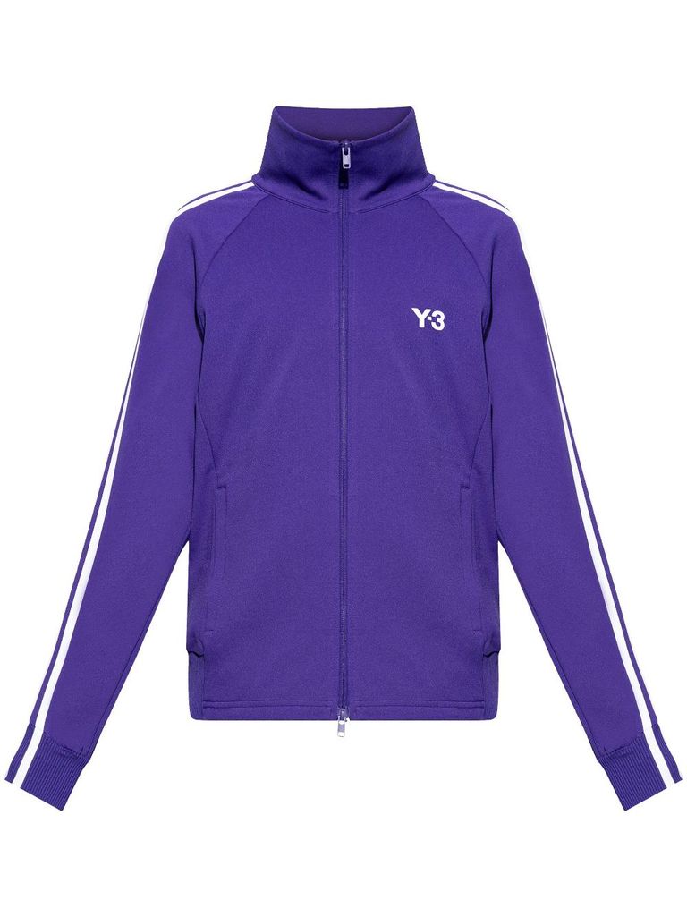 Y-3 High-neck Sweatshirt With Stripes. In Purple