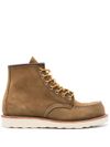 red wing - Green calfskin leather ankle boots with laces