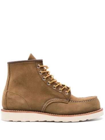 RED WING - Green calfskin leather ankle boots with laces