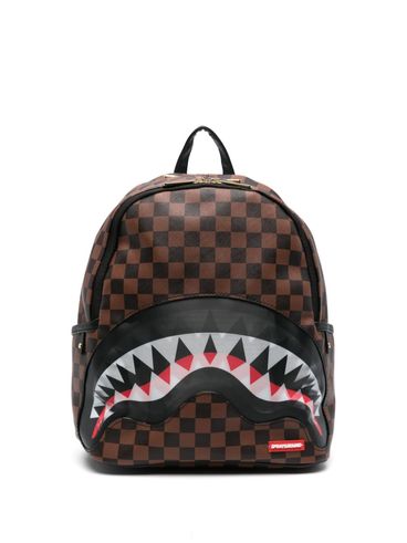 SPRAYGROUND - Checkered faux leather backpack with mouth design