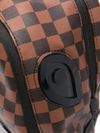 Checkered faux leather backpack