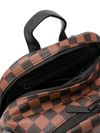 Checkered faux leather backpack