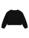 Black logo print cotton sweatshirt