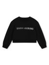 Black logo print cotton sweatshirt