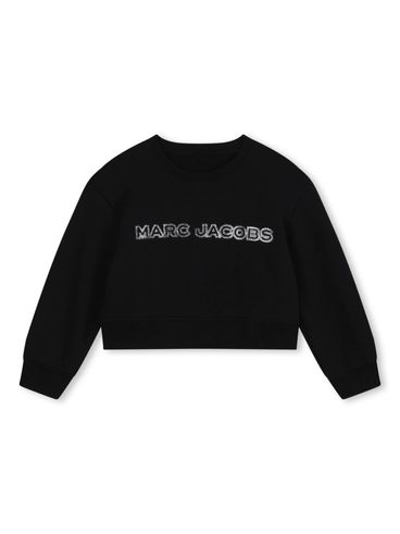 MARC JACOBS - Black logo print cotton sweatshirt