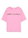 Pink rhinestone logo t-shirt