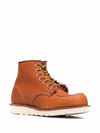 red wing - Anfibi in pelle di vitello arancione con lacci - 1