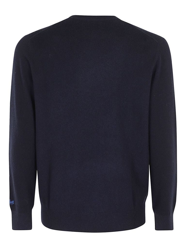 Shop Mc2 Saint Barth Wool Watch Sweater In Blue