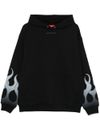 vision of super - Cotton sweatshirt with flame print