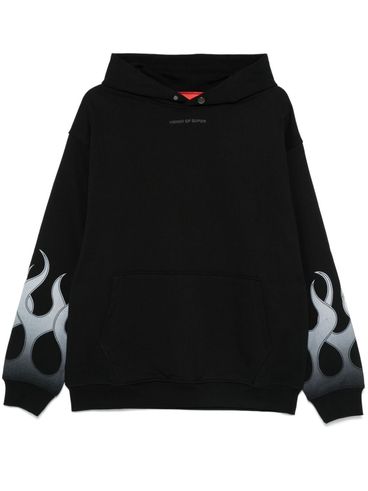 VISION OF SUPER - Cotton sweatshirt with flame print