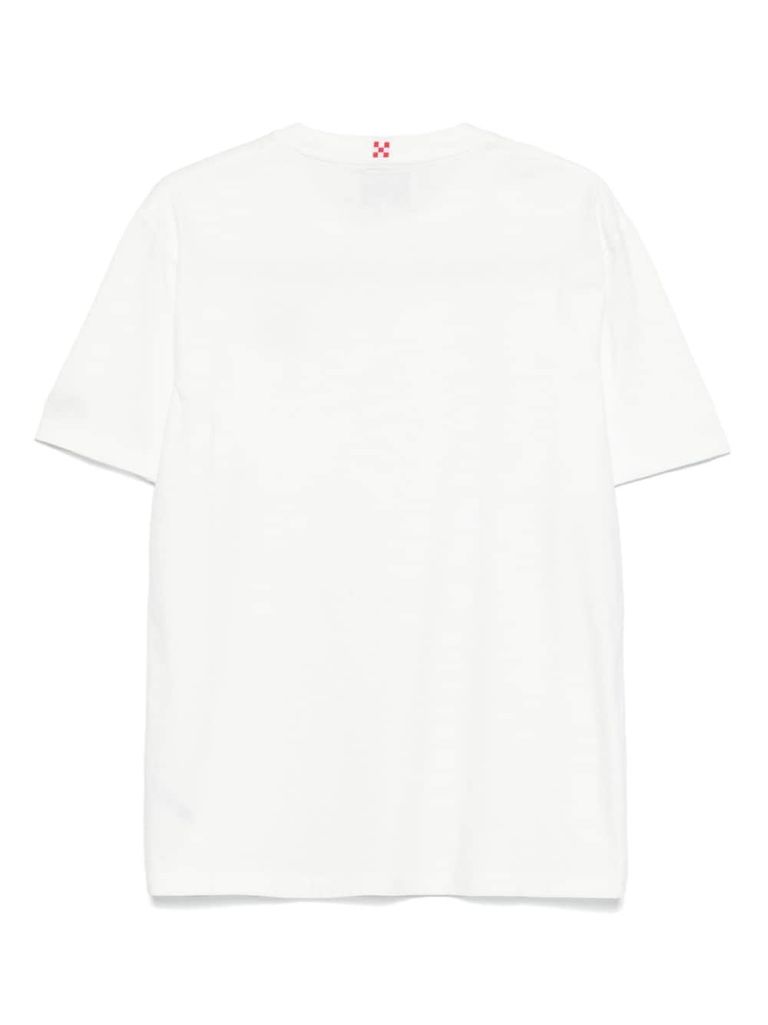 Shop Mc2 Saint Barth Connor Cotton T-shirt With Pocket In White