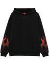 vision of super - Cotton sweatshirt with flame print