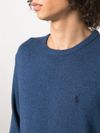 polo ralph lauren - Maglione in lana blu con ricamo logo - 2