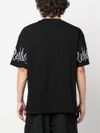 vision of super - Cotton T-shirt with flame embroidery - 4