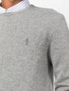 polo ralph lauren - Maglione in lana grigio con ricamo logo - 4