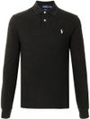 polo ralph lauren - Polo in cotone a maniche lunghe con ricamo logo