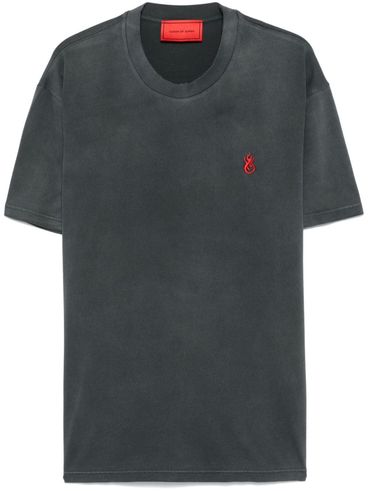 VISION OF SUPER - Cotton T-shirt with logo embroidery