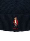 polo ralph lauren - Ribbed wool beanie with bear embroidery - 1