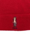 polo ralph lauren - Ribbed wool beanie with bear embroidery - 1