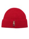 polo ralph lauren - Ribbed wool beanie with bear embroidery